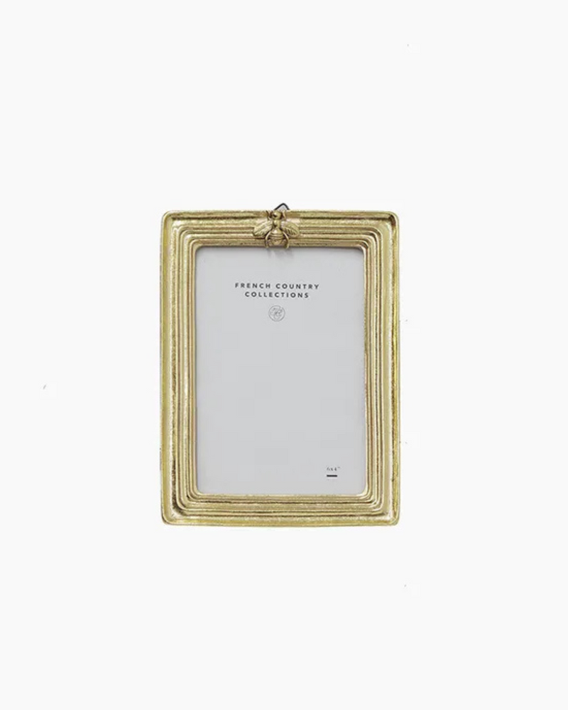 French Country - Ribbed Bee Frame Gold 4x6