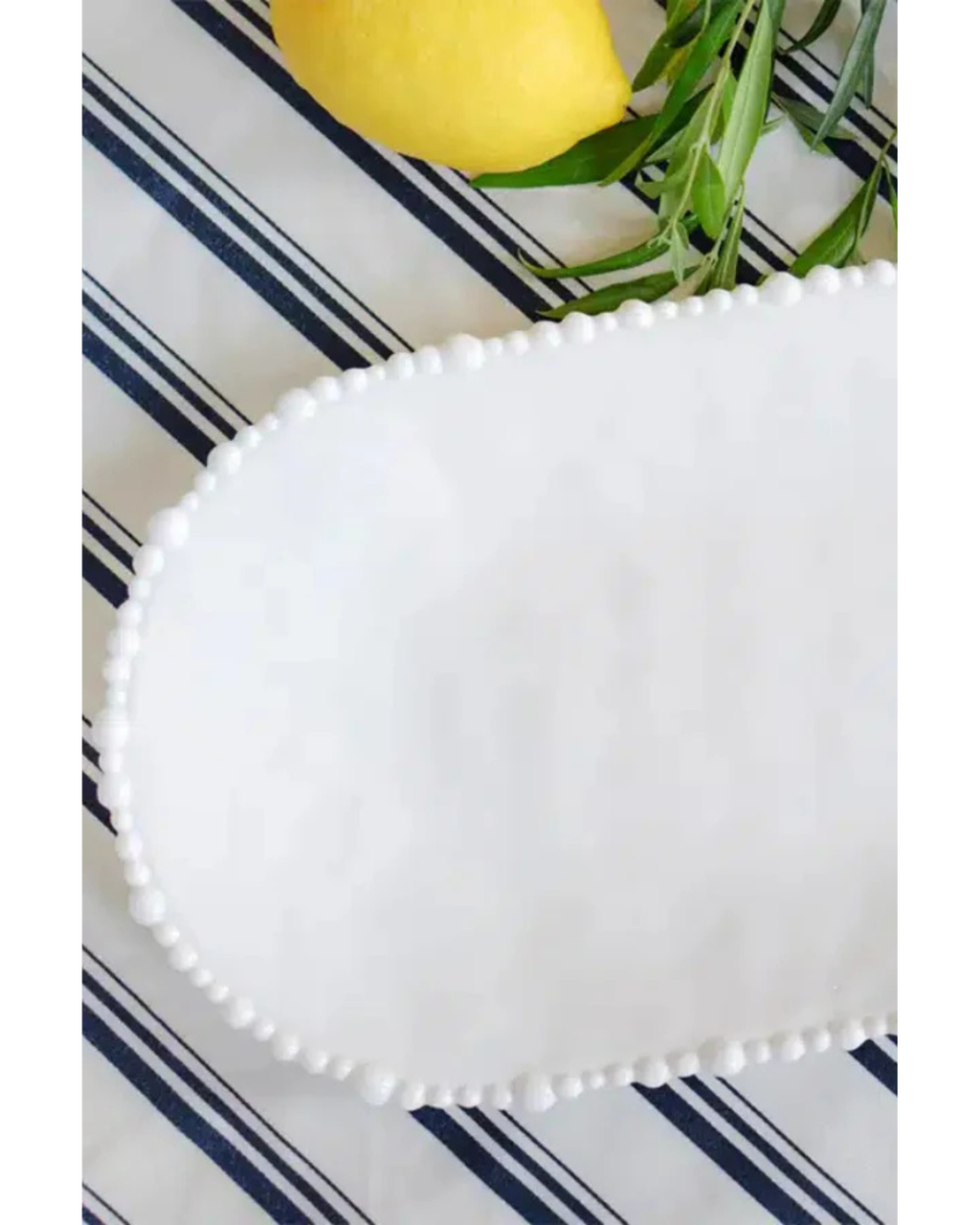 Melamine Pearl Platter 53cm (White)