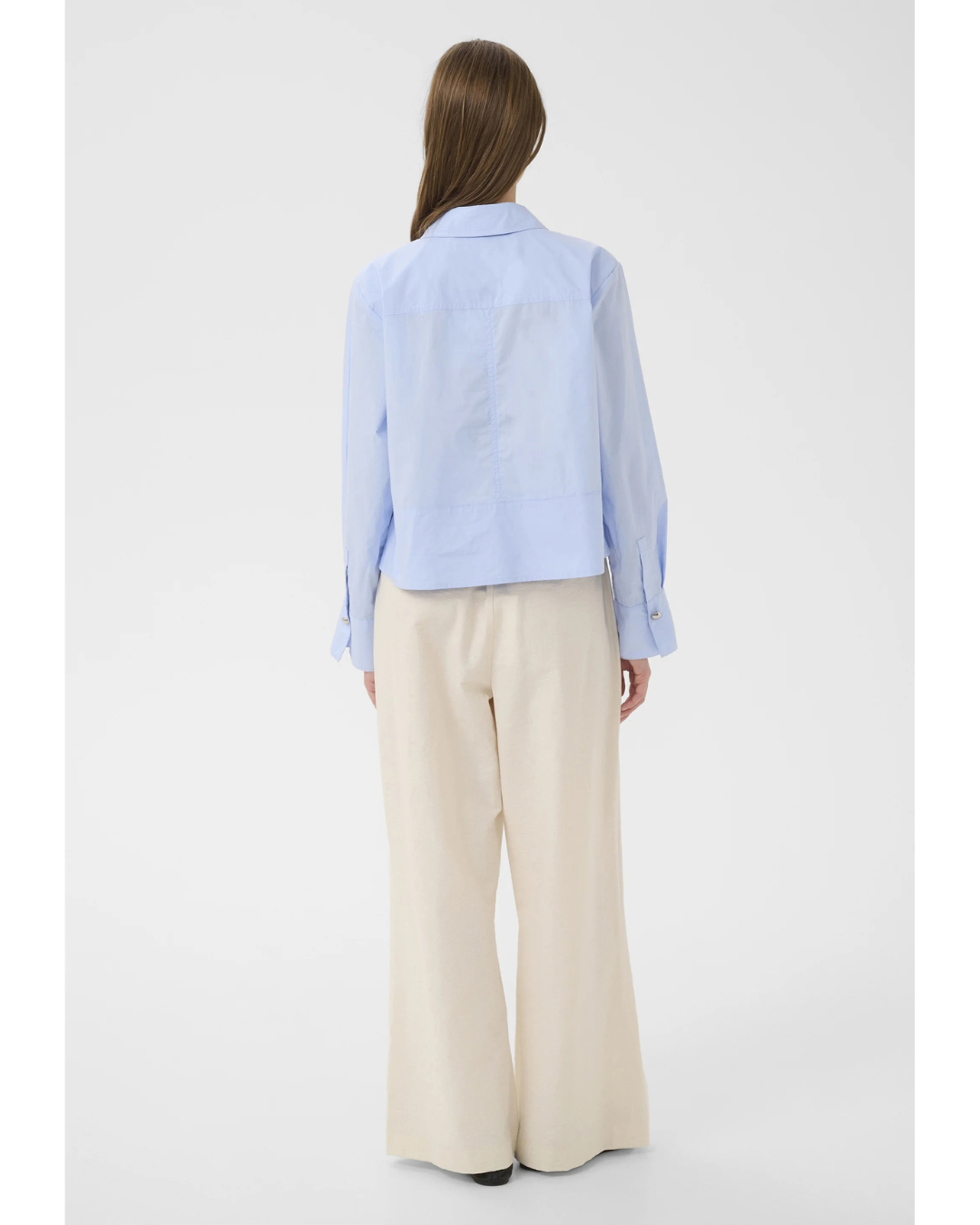 Button-down Blouse (Chambray Blue)