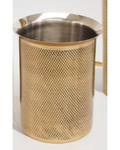 Art Deco Wine Cooler & Ice Tongs 17CM (Gold Diamond Pattern)