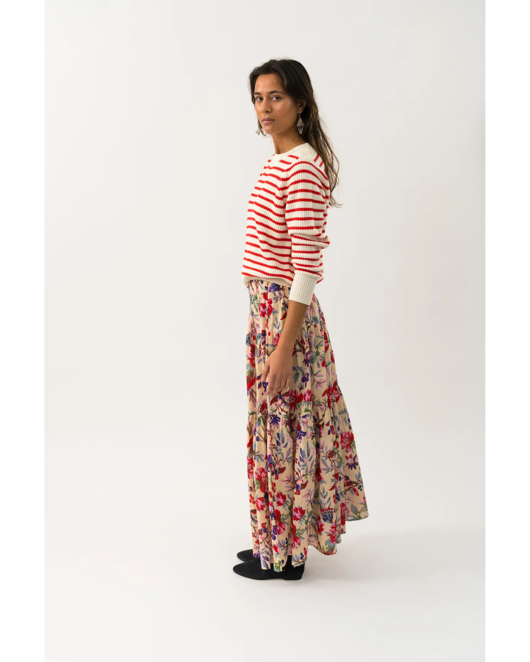 Sunset Maxi Skirt (Flower Print)