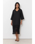 Reyes Fringe Detail Dress (Black)