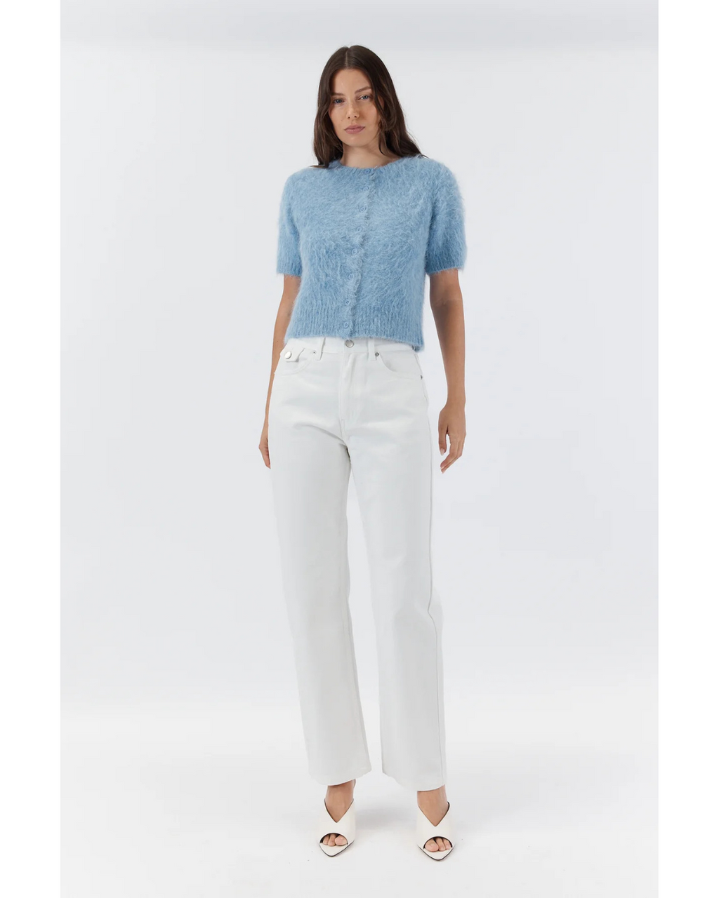 Elly Cropped Cardigan (Sky)