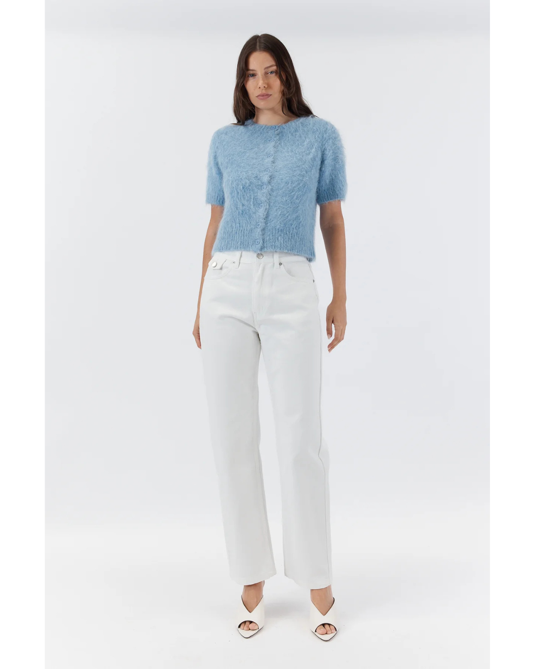 Elly Cropped Cardigan (Sky)