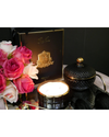 Cote Noire - Black Round Art Deco Candle (Black)