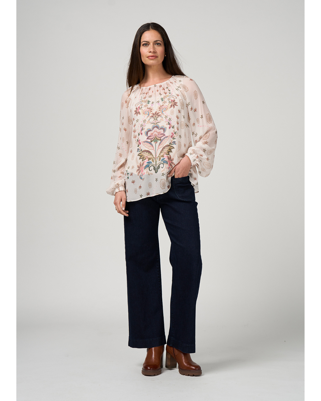 Antoinette Top (Bone Multi)