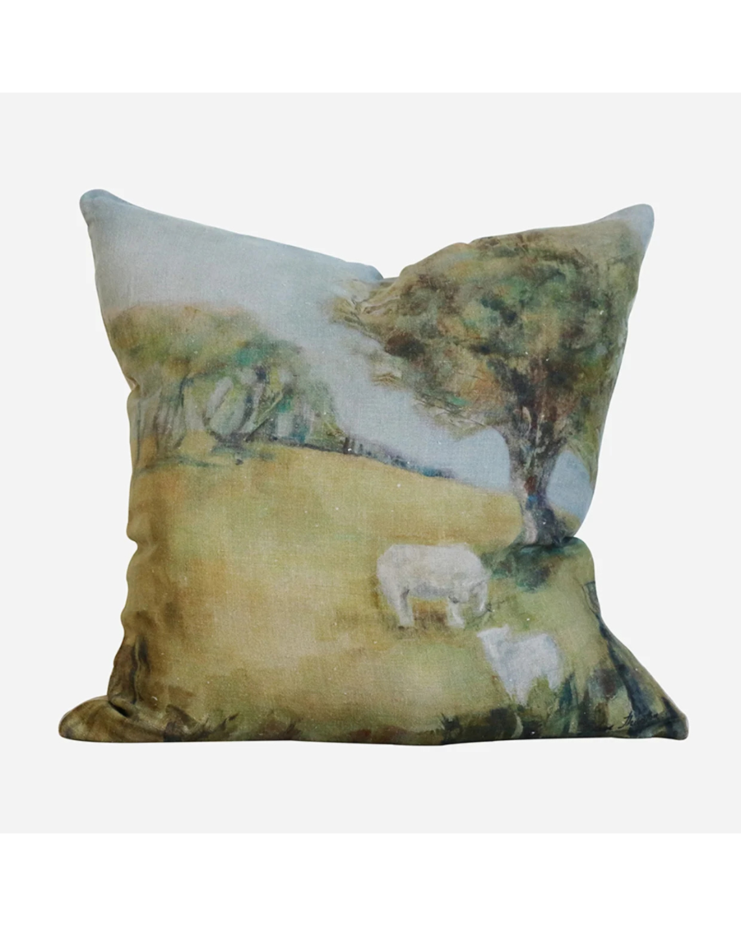 Cornwall Park Linen Cushion Cover and feather inner  (50 X 50cm)