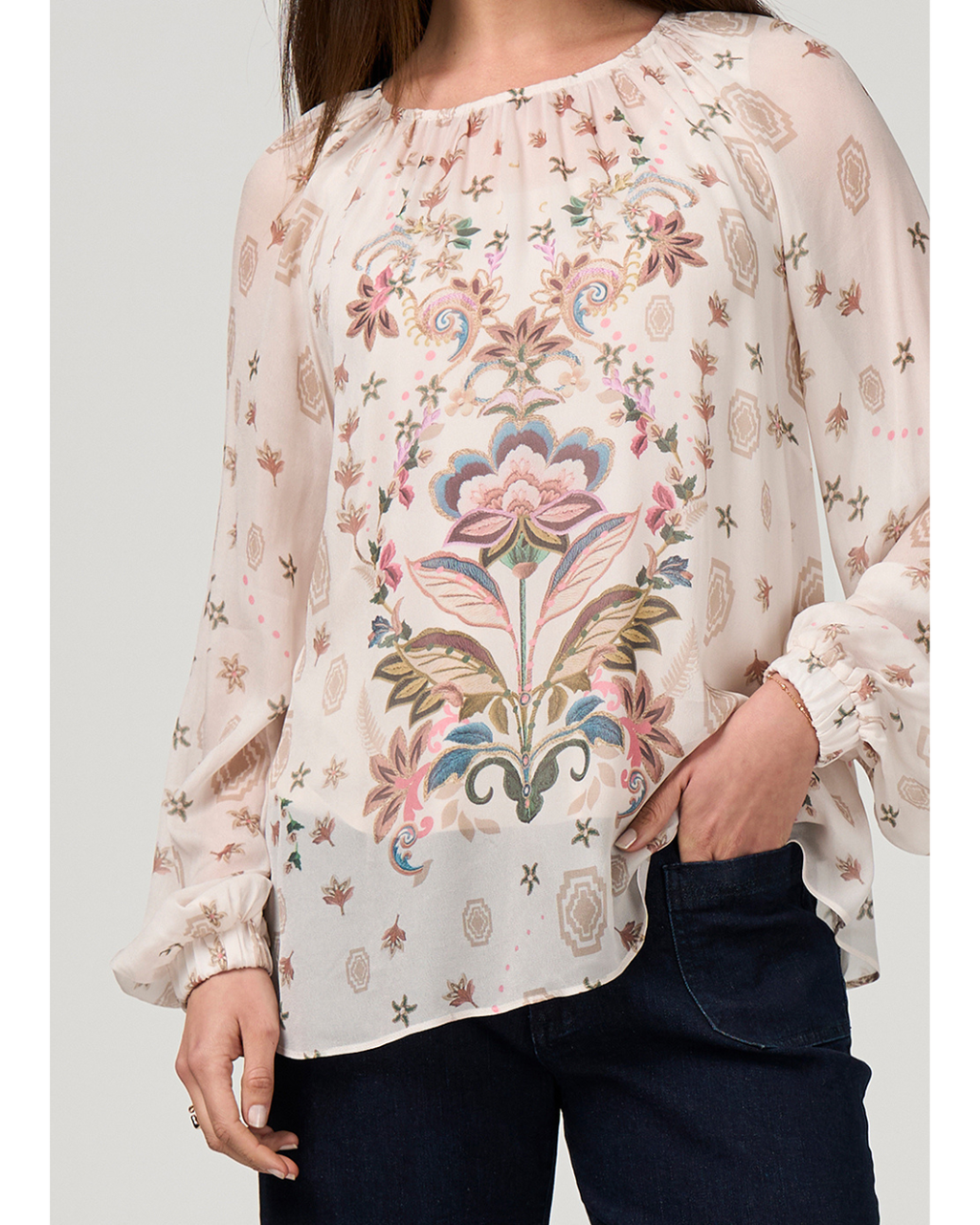Antoinette Top (Bone Multi)