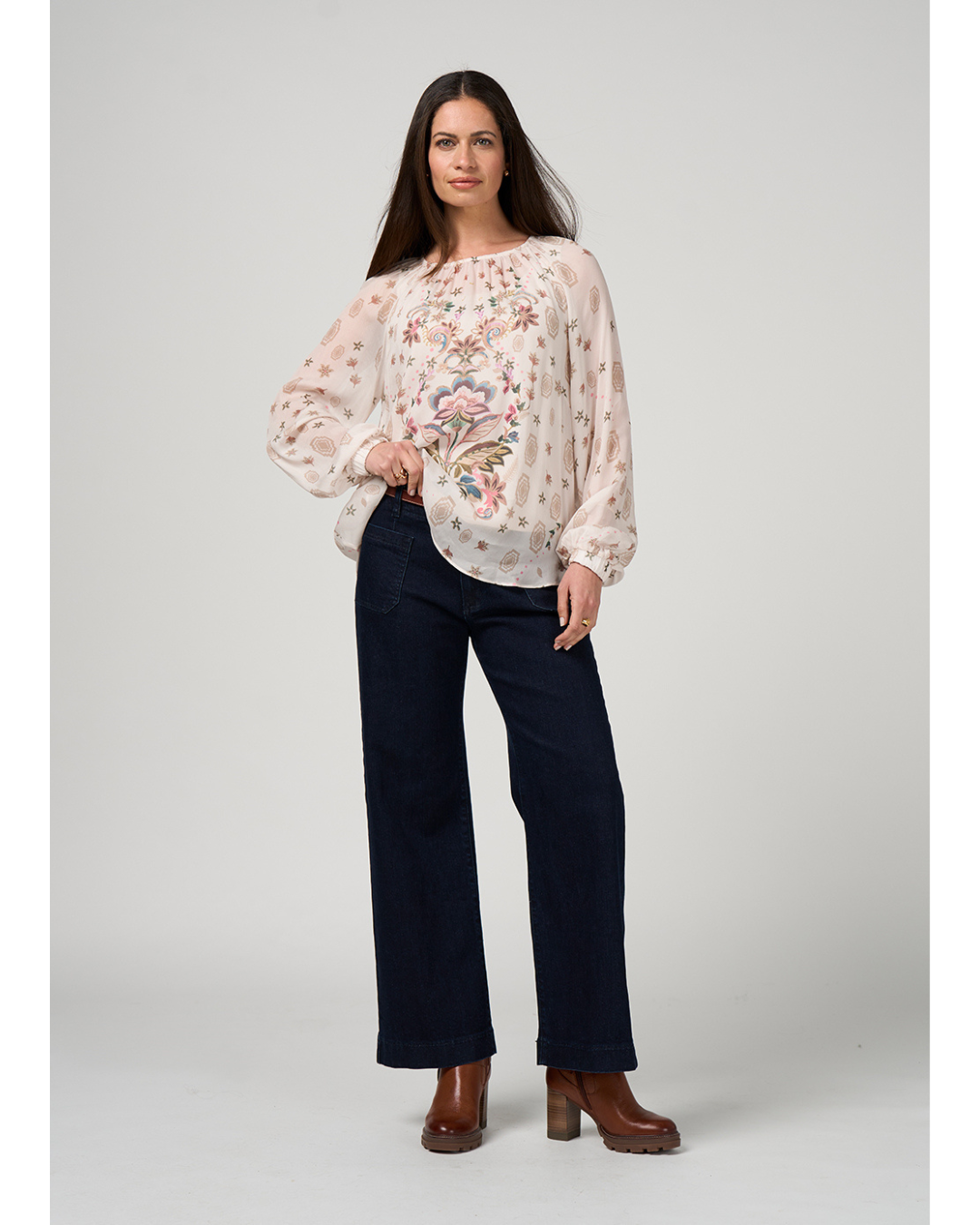 Antoinette Top (Bone Multi)