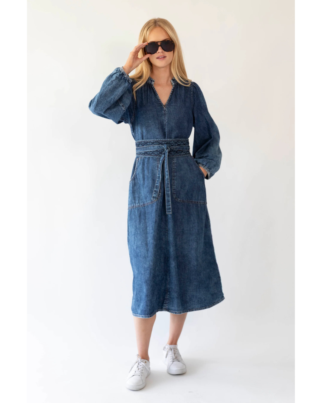Paris Midi Dress (Blue)