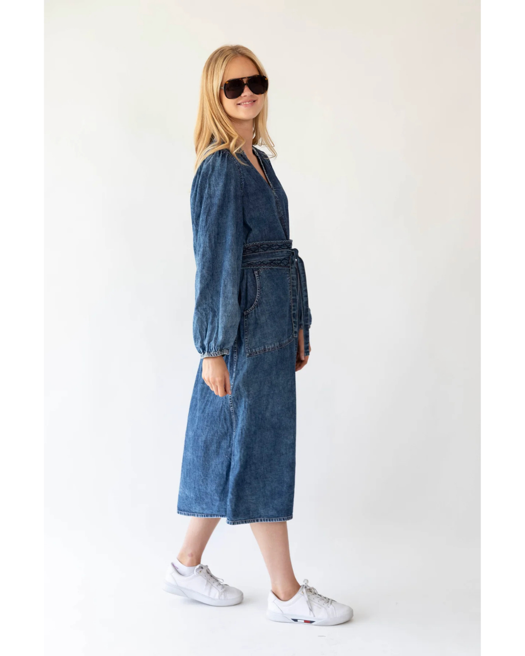 Paris Midi Dress (Blue)