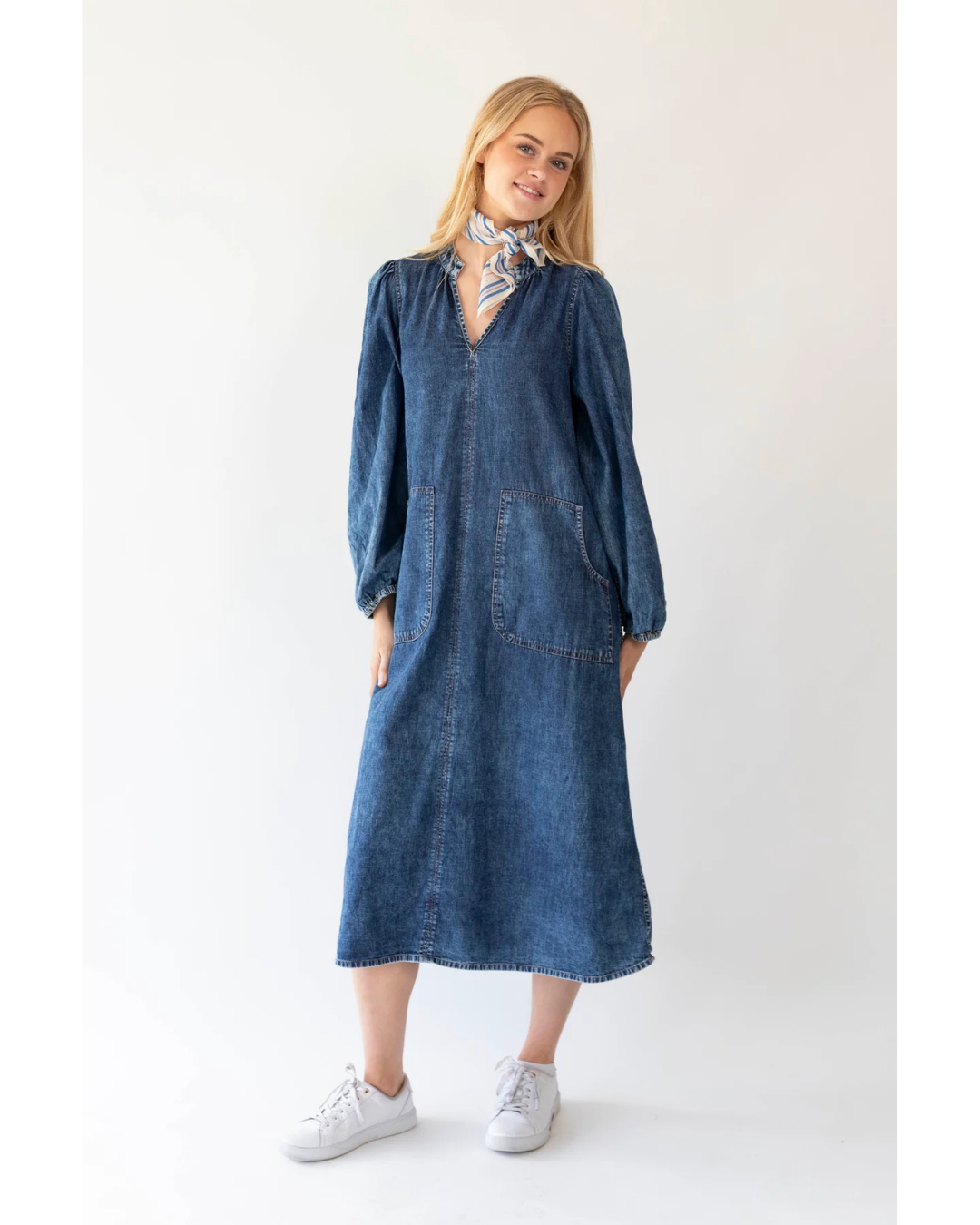 Paris Midi Dress (Blue)