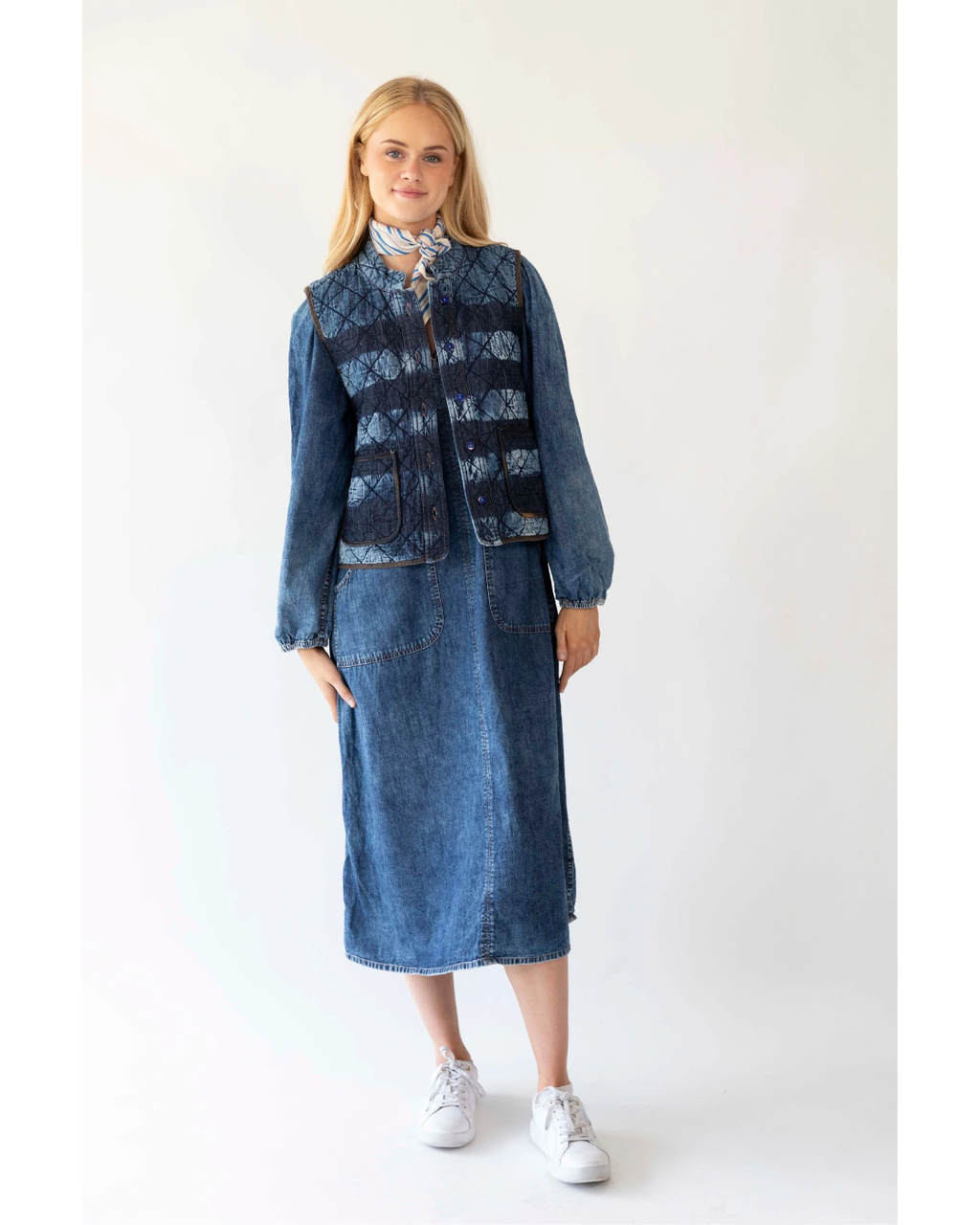 Cairo Quilted Vest (Blue)