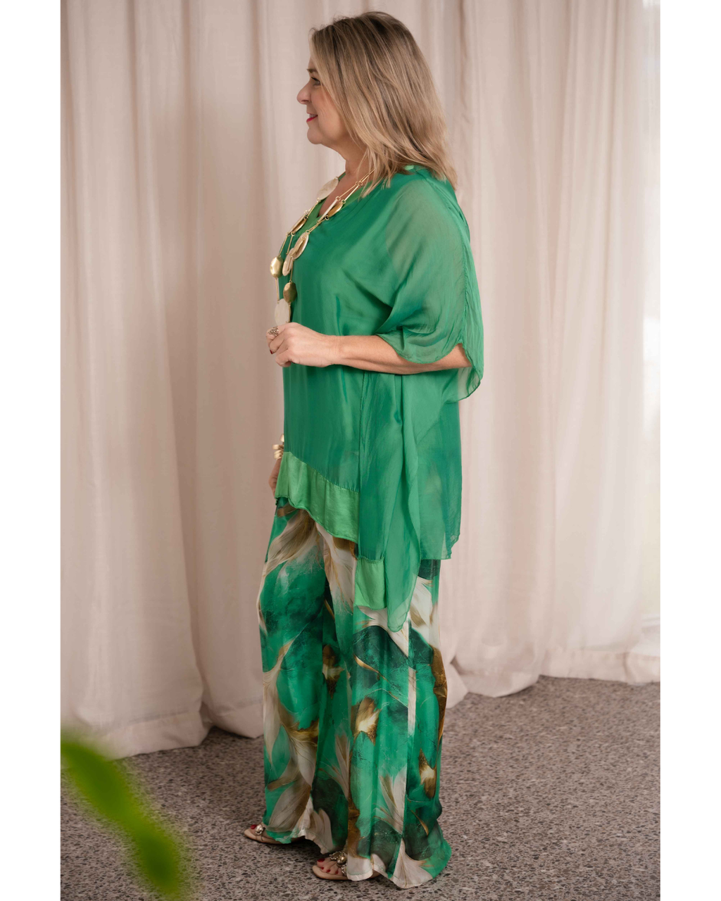 Serenity Silk Top (Green)