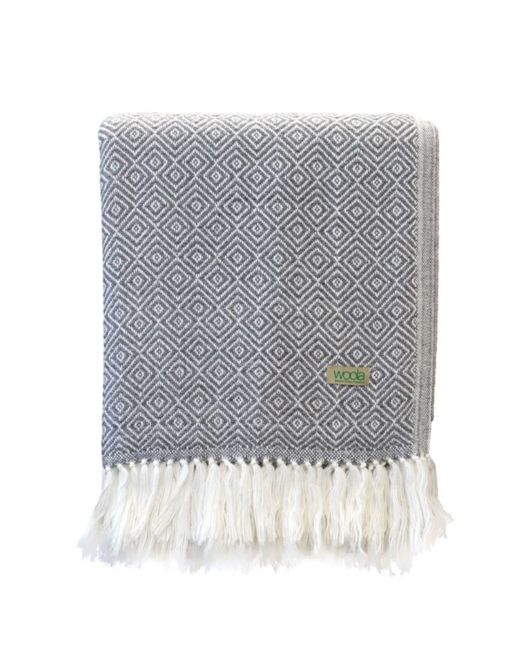 Contemporary Alpaca Merino Wool Throw (Stone)