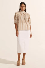 Zoe Kratzmann - Adage Top (Flax Stripe)