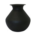 Bombay Beaten Urn in Matt Black Large