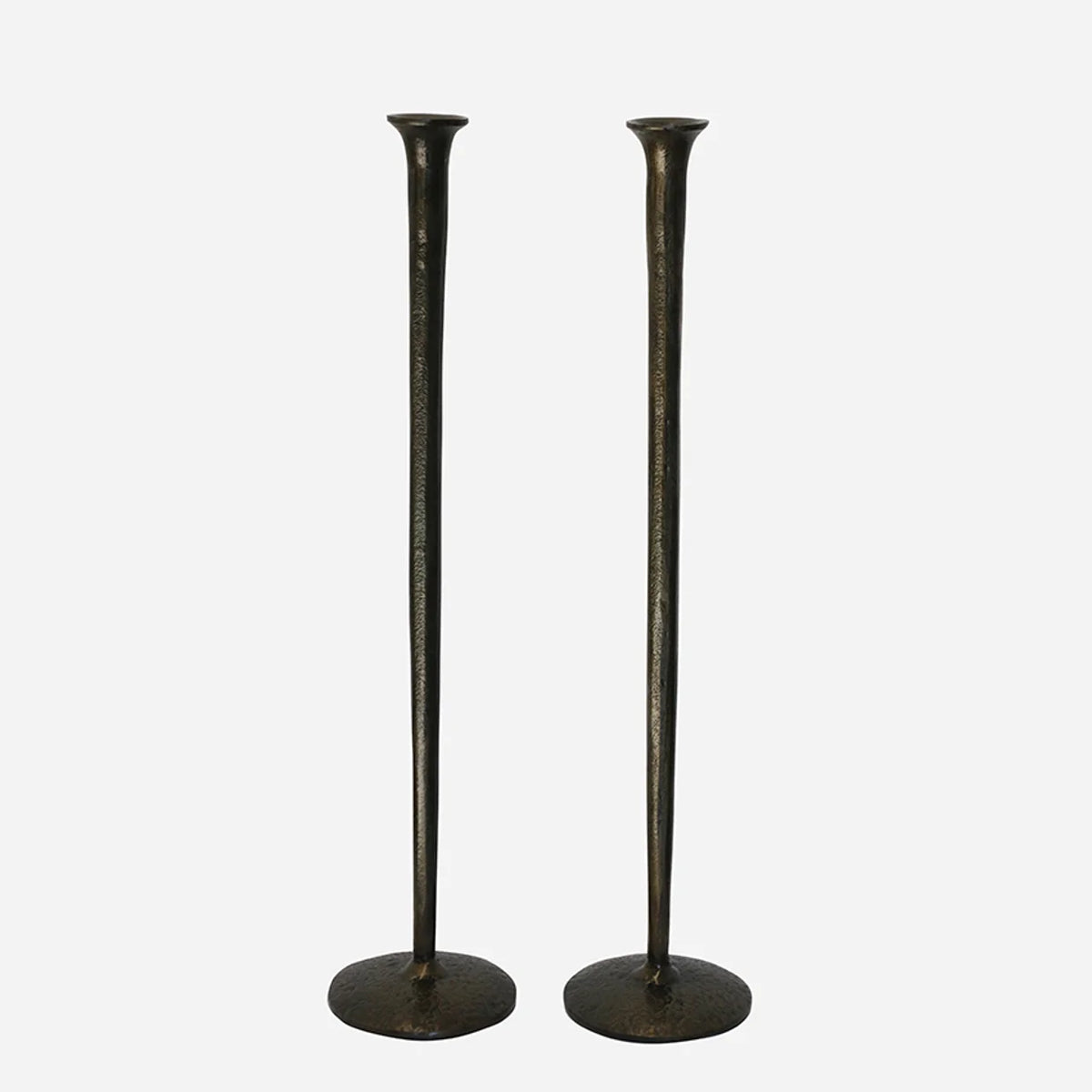 Forged Organic Style Medium Candlestick Dark