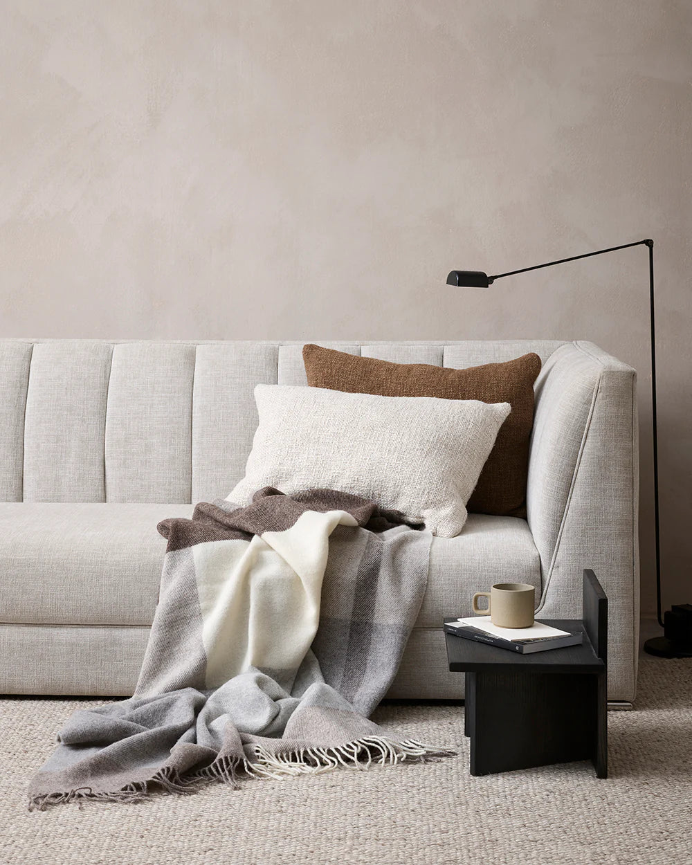 Brunswick (100% New Zealand Wool) Throw - Fawn 130x180cm