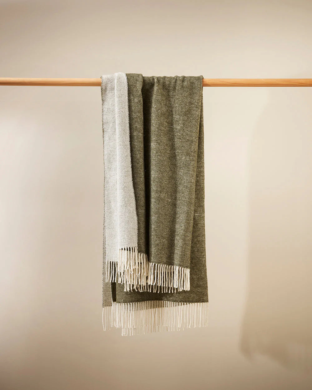 Casa (Merino Wool/Nylon) Throw - Kale 140x200cm