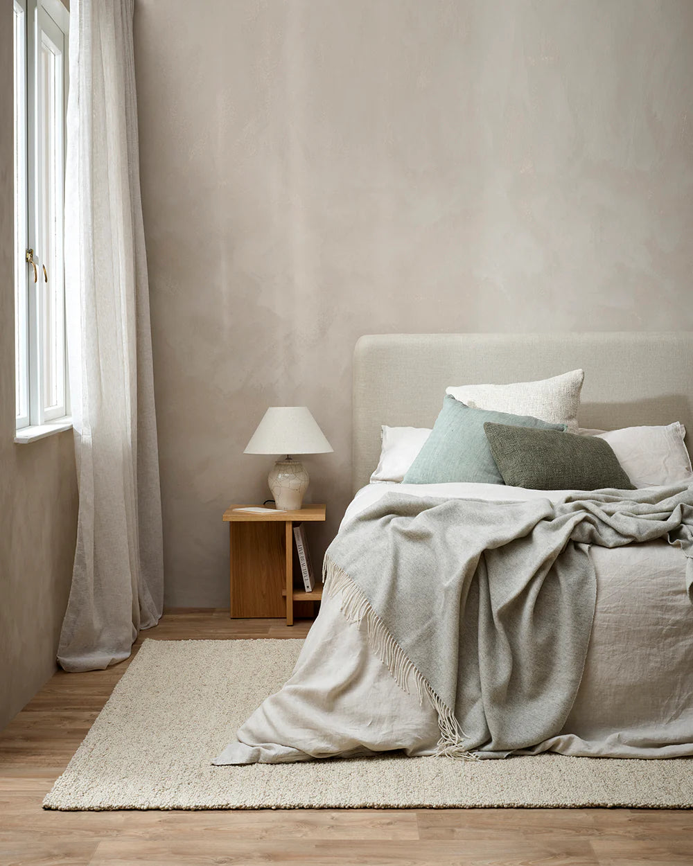 Casa (Merino Wool/Nylon) Throw - Silver 140x200cm