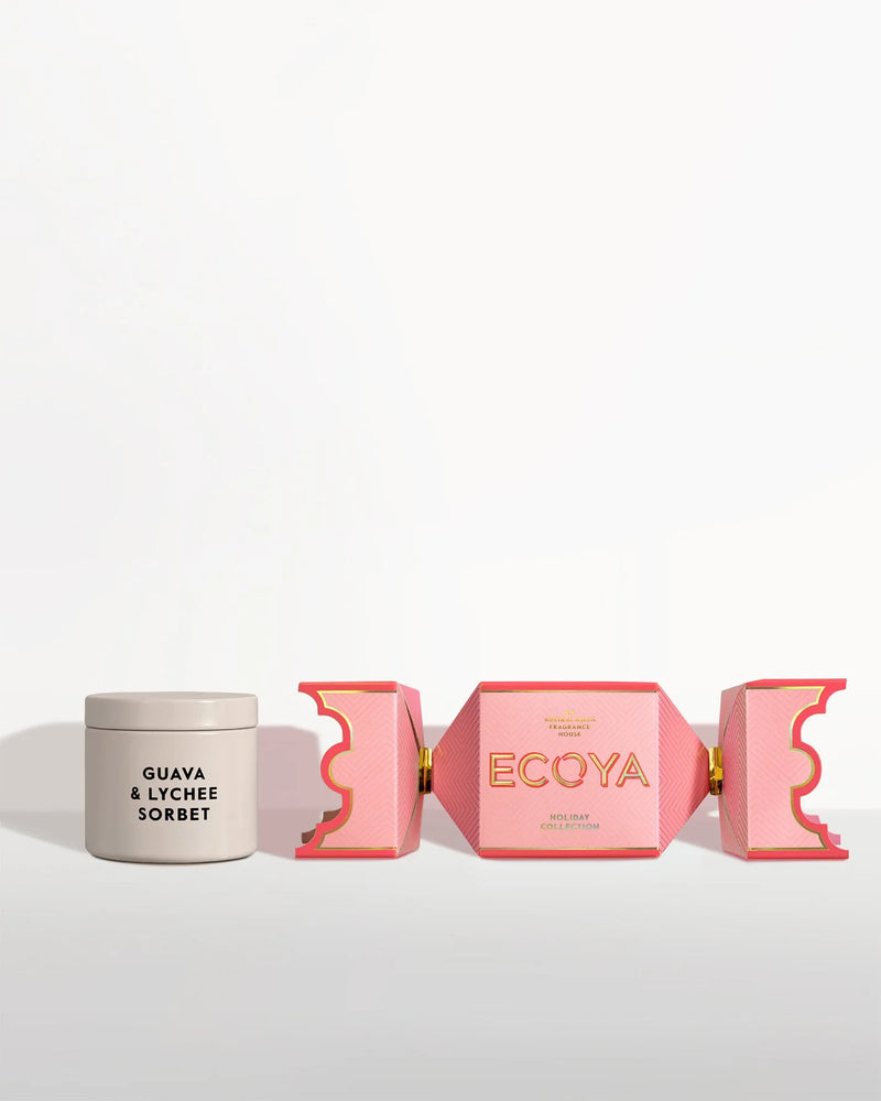 Ecoya - Guava & Lychee Sorbet Candle Bon Bon Holiday