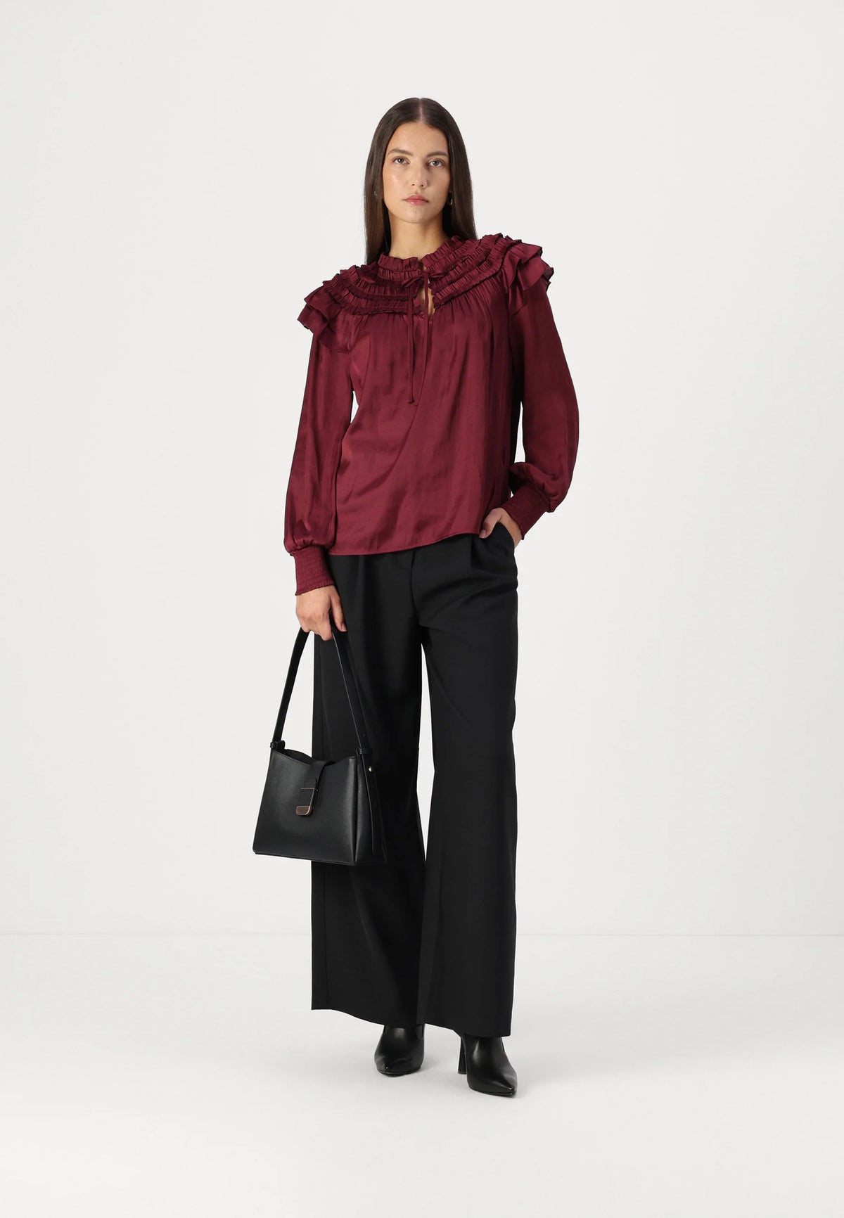 Flori Blouse (Raspberry Wine)