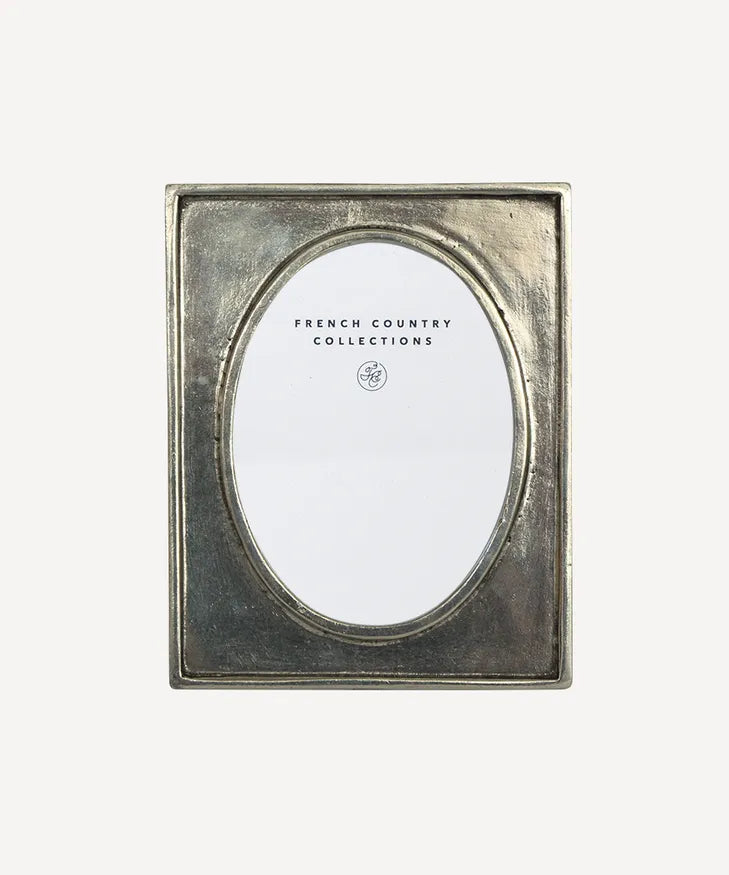 French Country - Pewter Oval Photo Frame 3x4