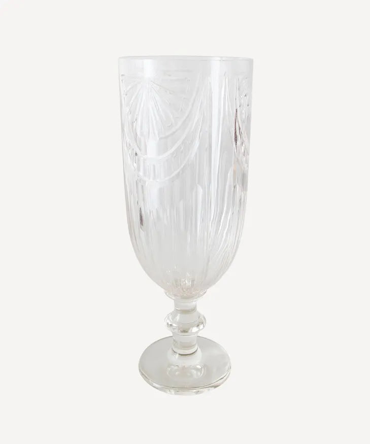 French Country - Sunrise Cut Glass Tall Hurricane