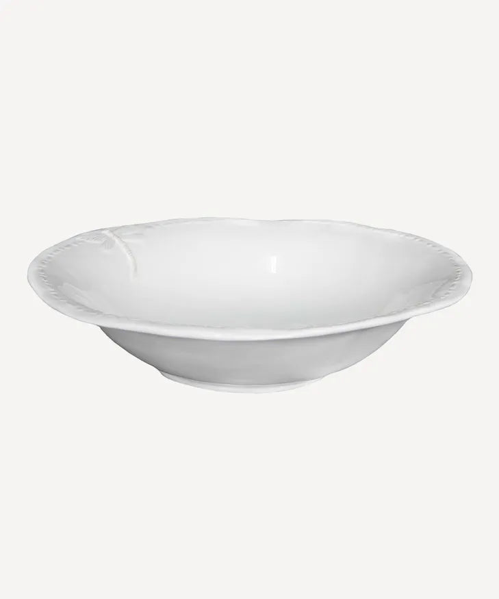 Dragonfly Stoneware White Salad Bowl (Small)