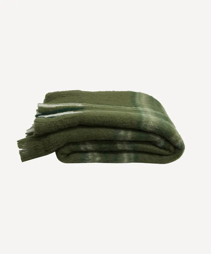French Country - Plaid Throw (Green)
