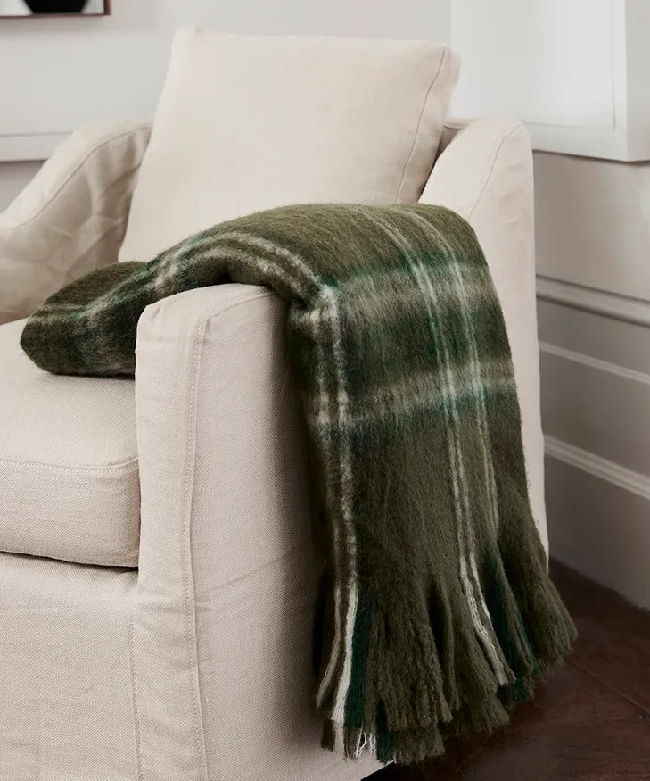 Plaid Throw (Green)