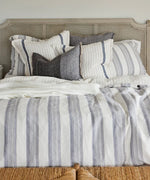 French Country - Capri Striped Linen Duvet Queen