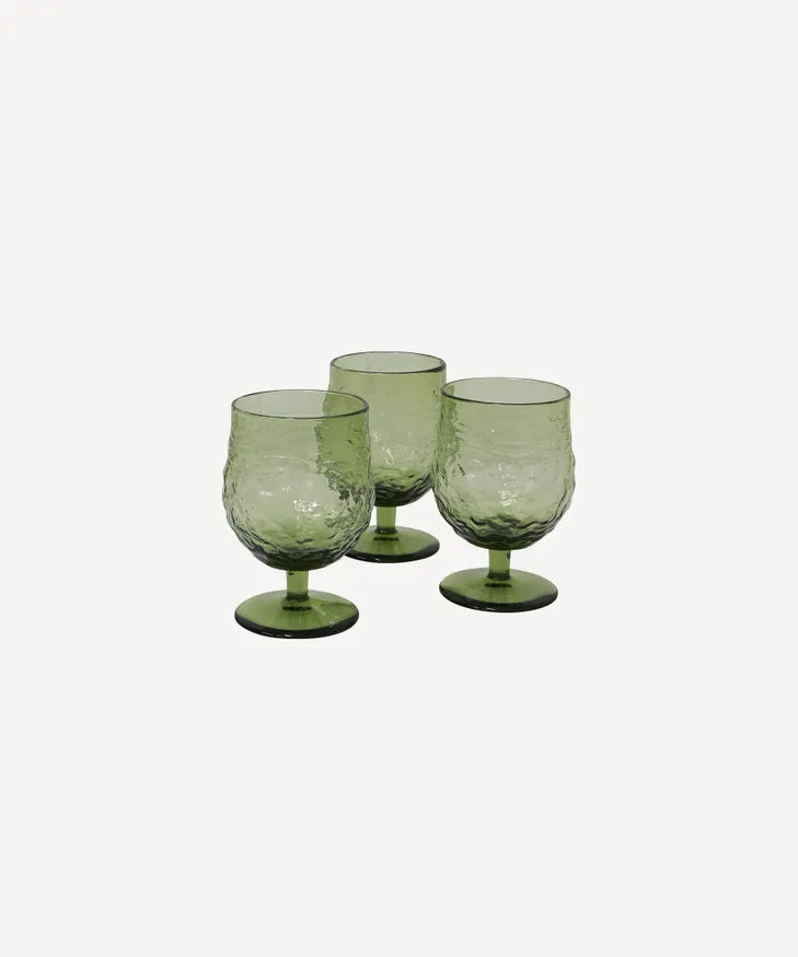 Serena Wine Goblet (Green) Set of 2