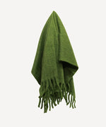 French Country - Solid Fringed Throw (Sage Green)