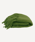 Solid Fringed Throw (Sage Green)