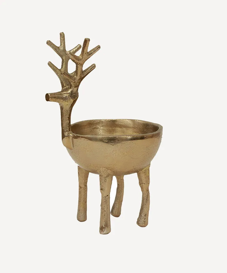 French Country - Reindeer Sweets Bowl Large (Gold)