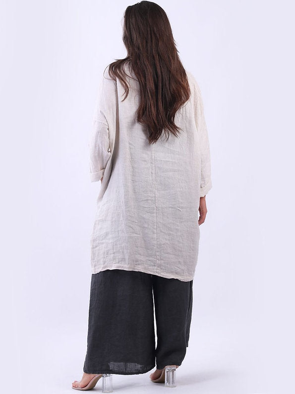 Made In Italy Linen Lagenlook Double Breast jacket