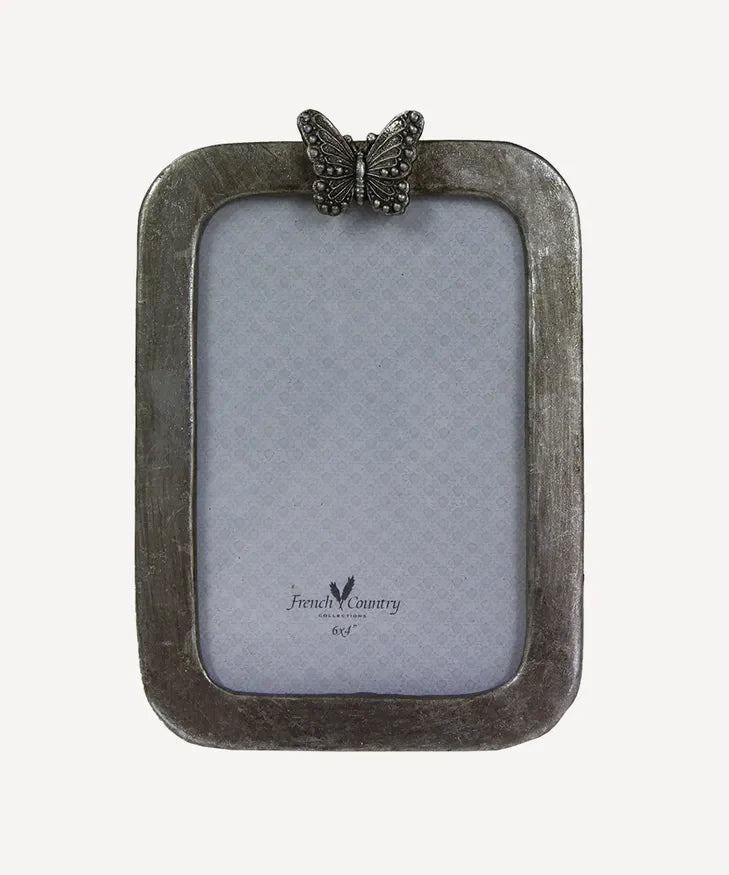 French Country - Butterfly Photo Frame Vertical - 4x6"