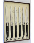 Black Laguiole 6 Steak Knives Gift Box (Black)