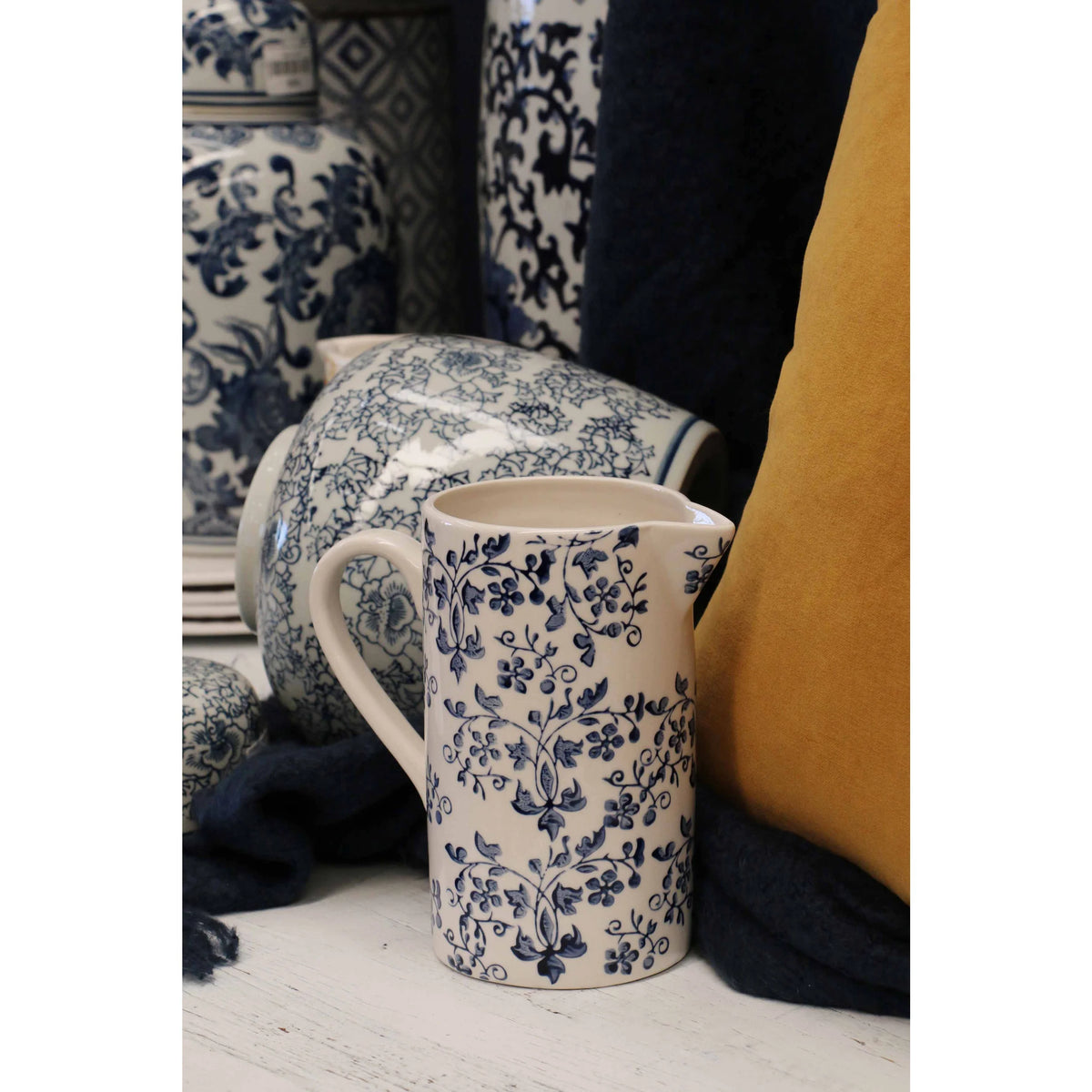 Florentine bleu hand painted Jug