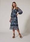 Loobies - Lucca Midi Dress (Indigo Multi)