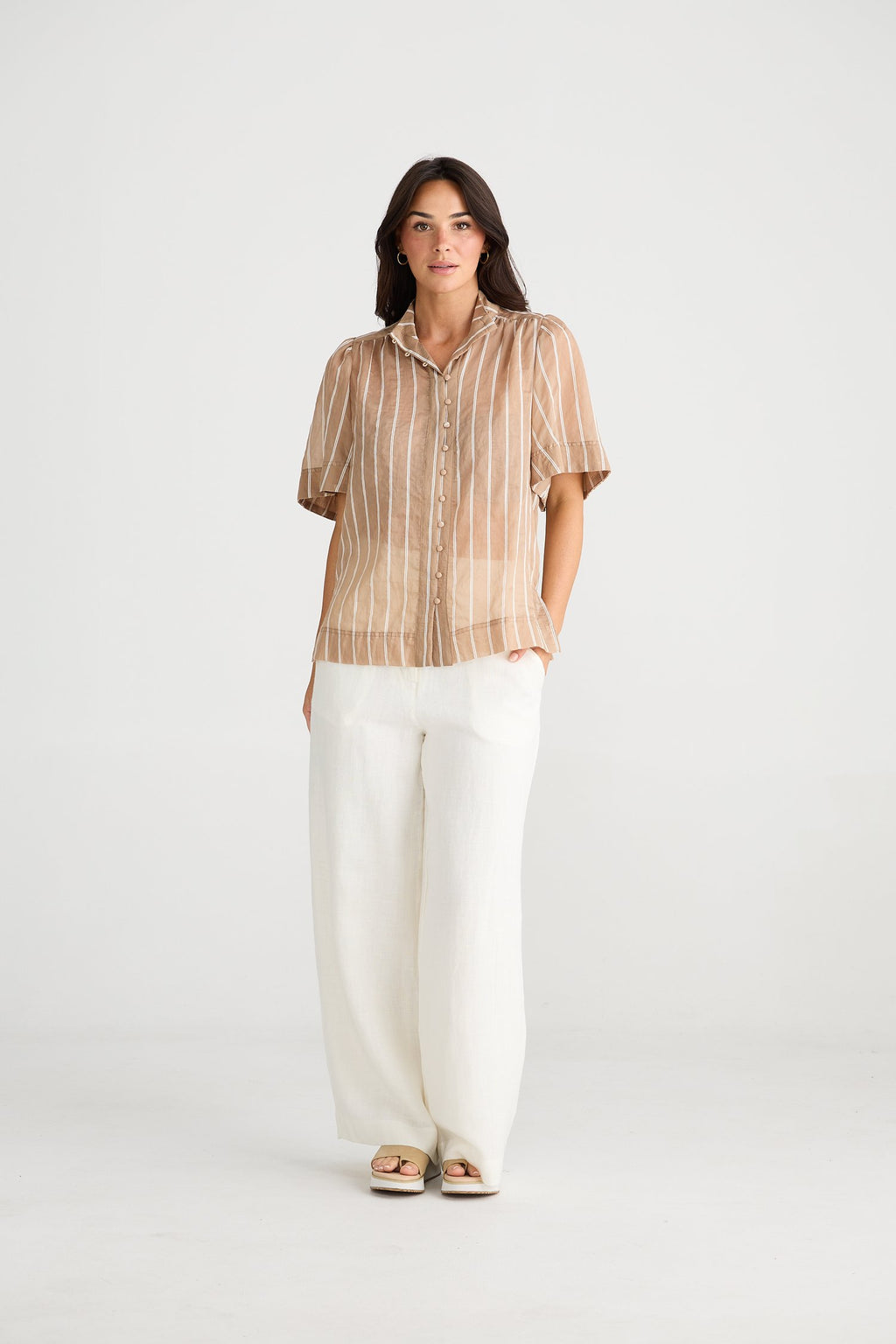 Brave + True - Penelope Top (Latte Stripe)