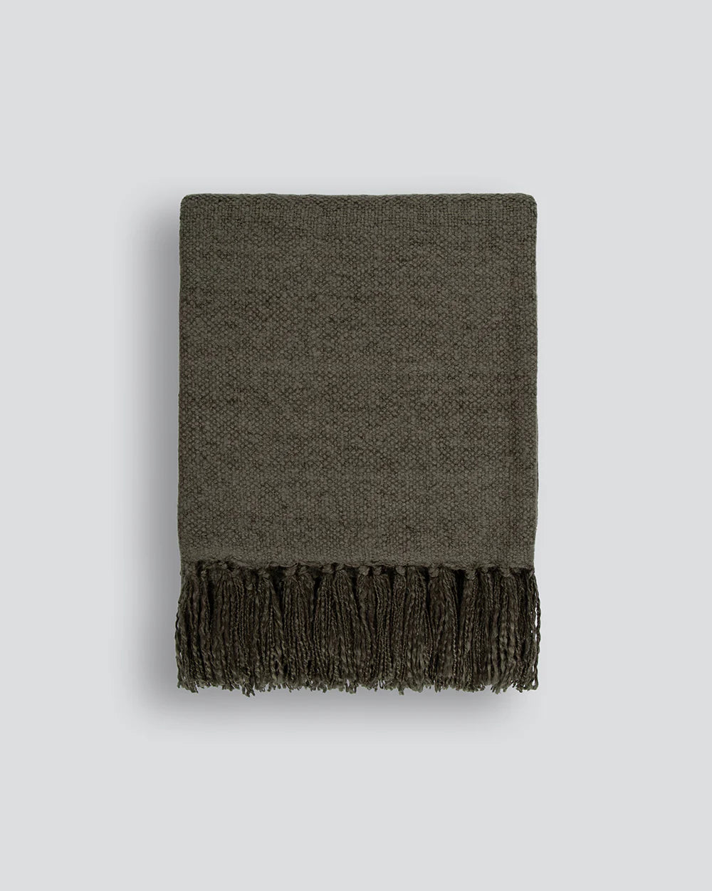 Richmond (Acrylic/Wool Blend) Throw - Dark Olive 125x150cm