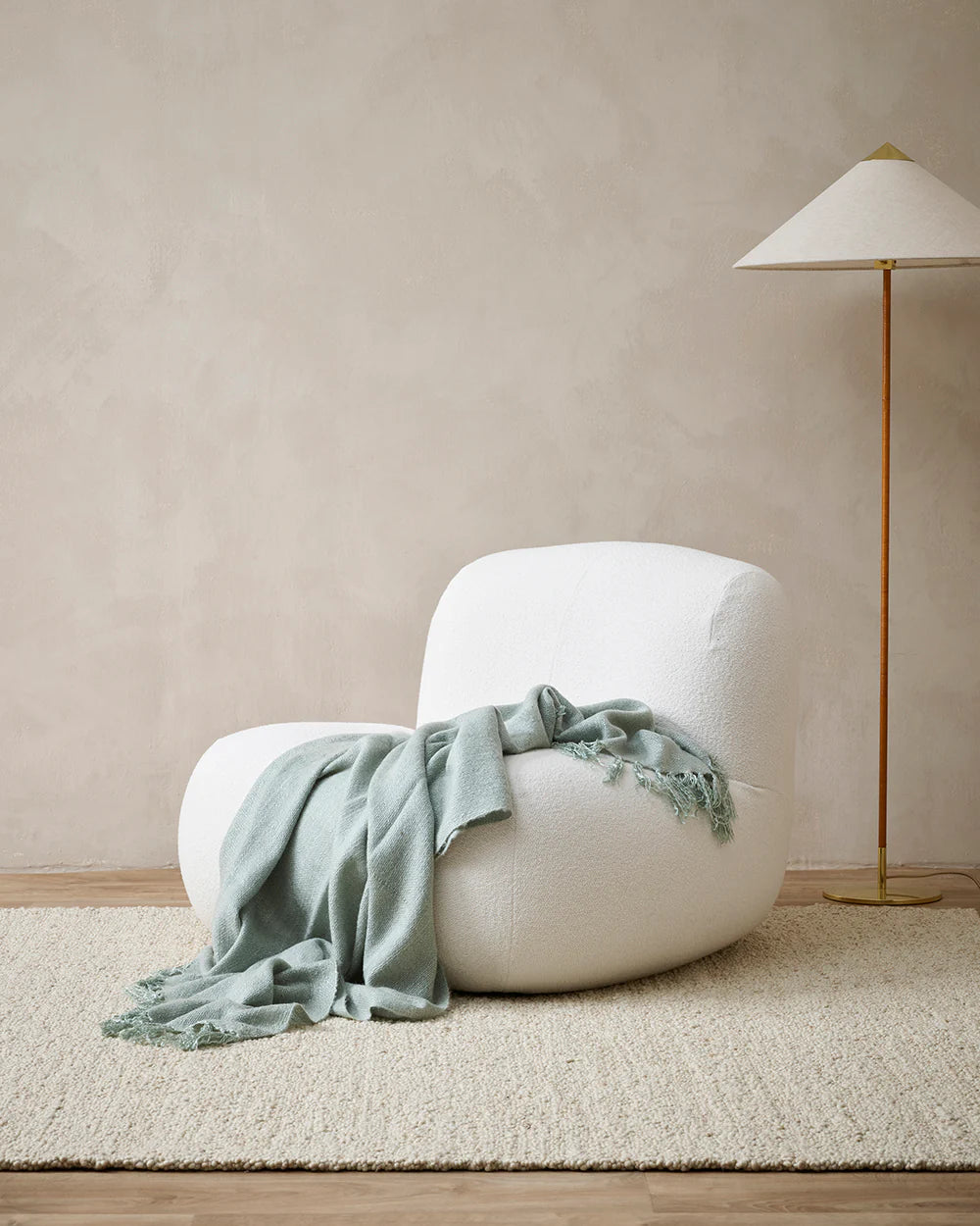 Richmond (Acrylic/Wool Blend) Throw - Glacier 125x150cm