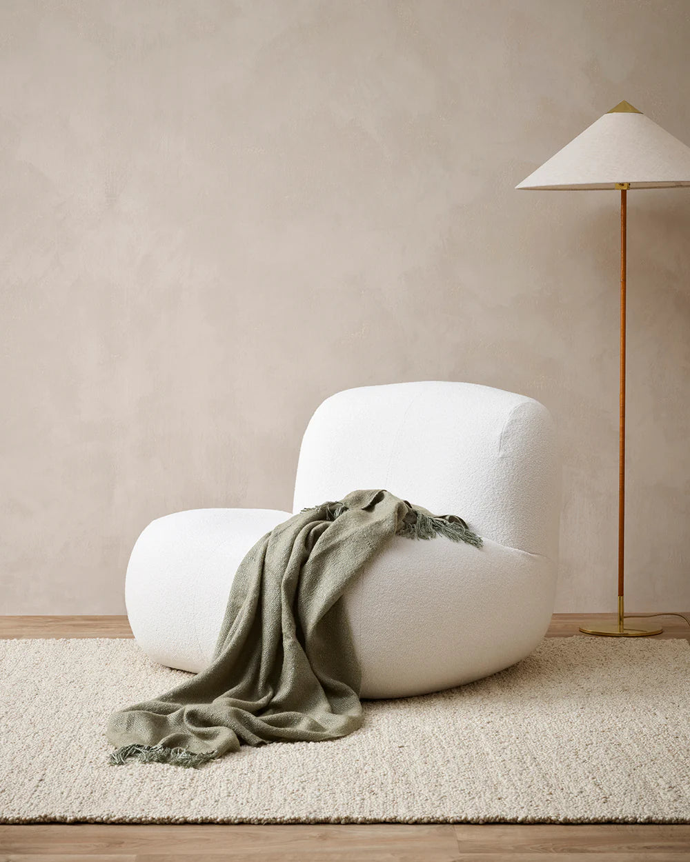 Richmond (Acrylic/Wool Blend) Throw - Sage 125x150cm