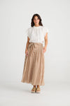 Brave + True - Rossi Skirt (Latte Stripe)