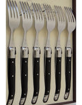 Laguiole 6 table forks gift box (Black)