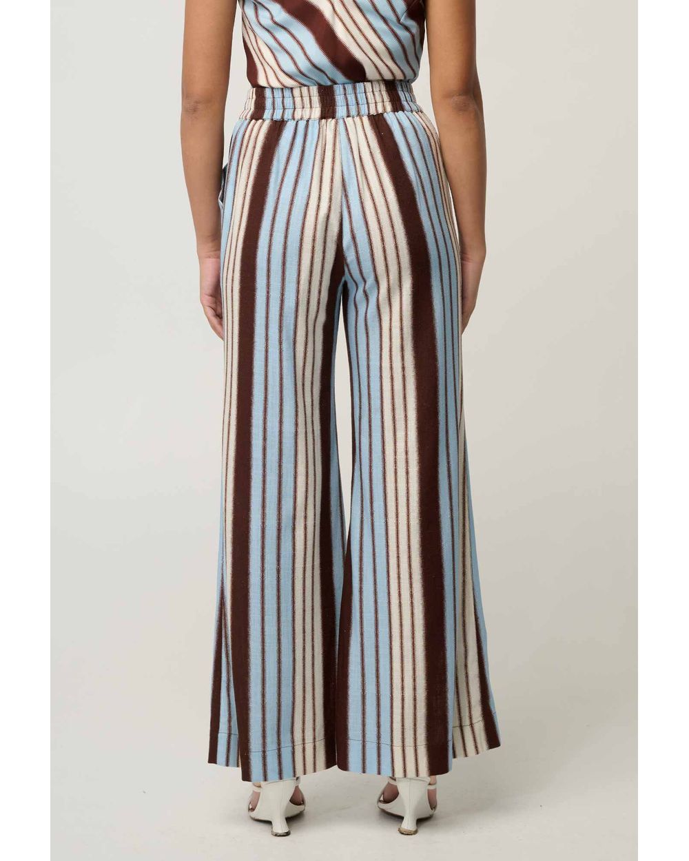 Willow Linen Viscose Pant (Iridescent Stripe)