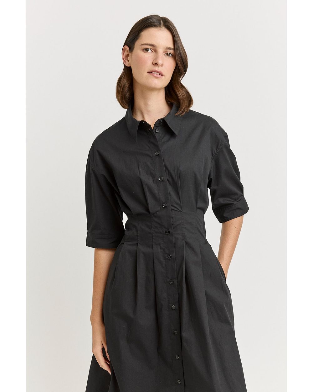 Fitted Waist Dress (Black)